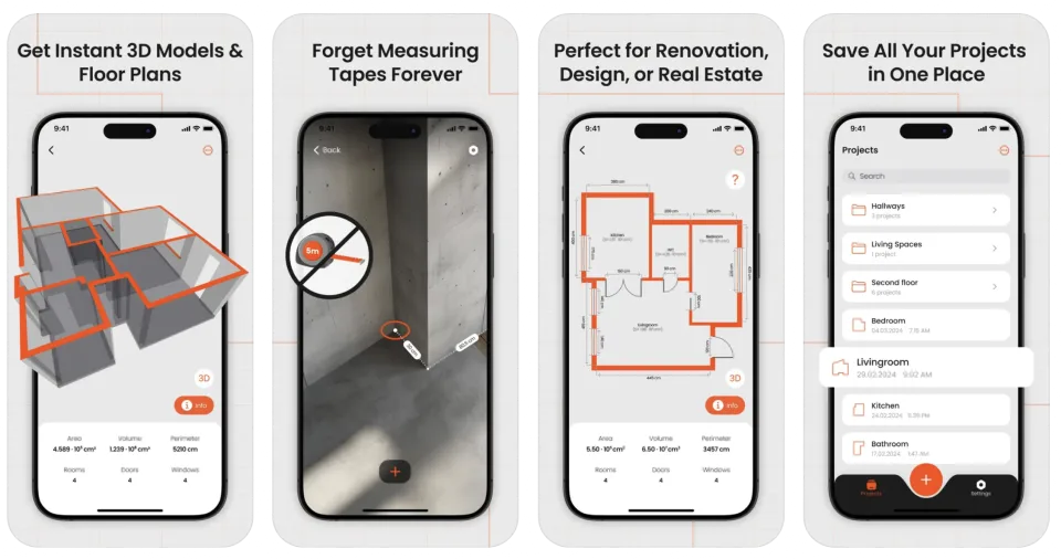3D Room Scanner & Floor Plan (iOS) app listing thumbnail