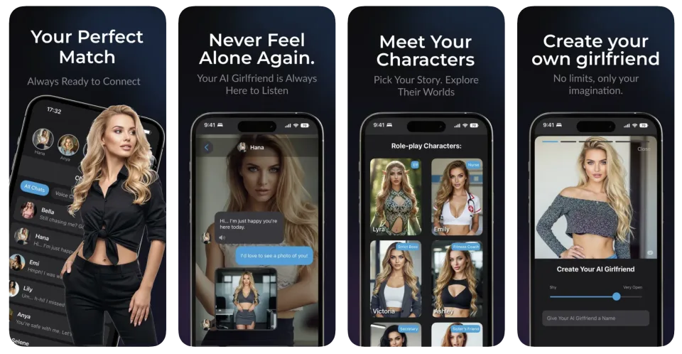AI Girlfriend Chat: Roleplay (iOS) app listing thumbnail