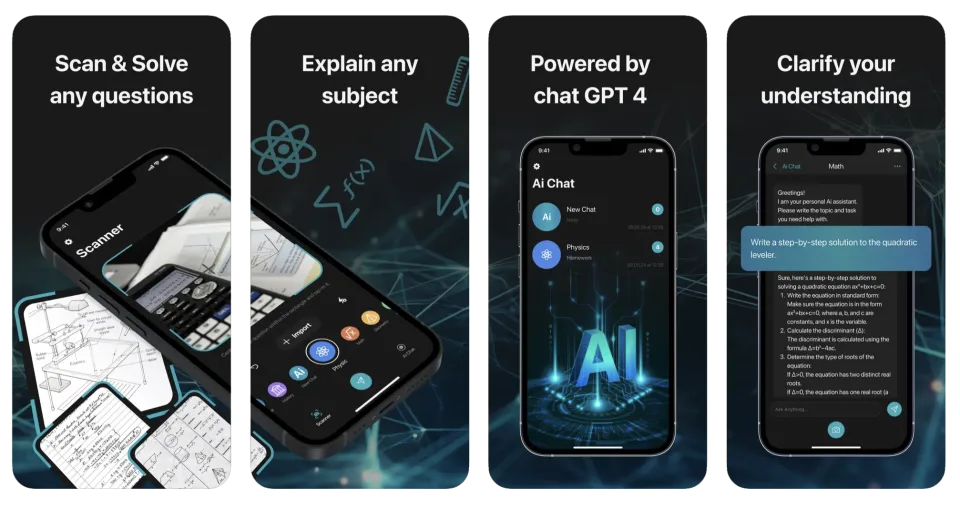 AI Helper: Homework Solve: an AI assistant for solving homework (iOS) app listing thumbnail