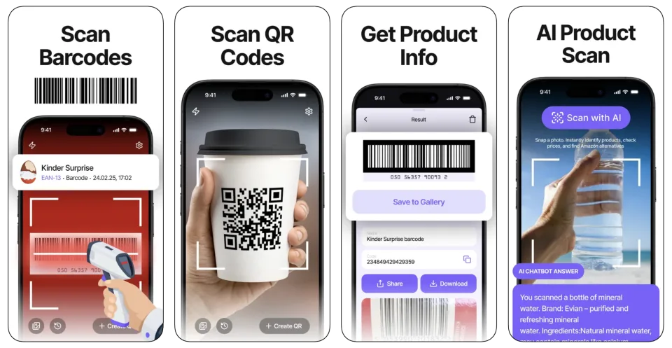 Barcode Scanner, QR Reader (iOS) app listing thumbnail