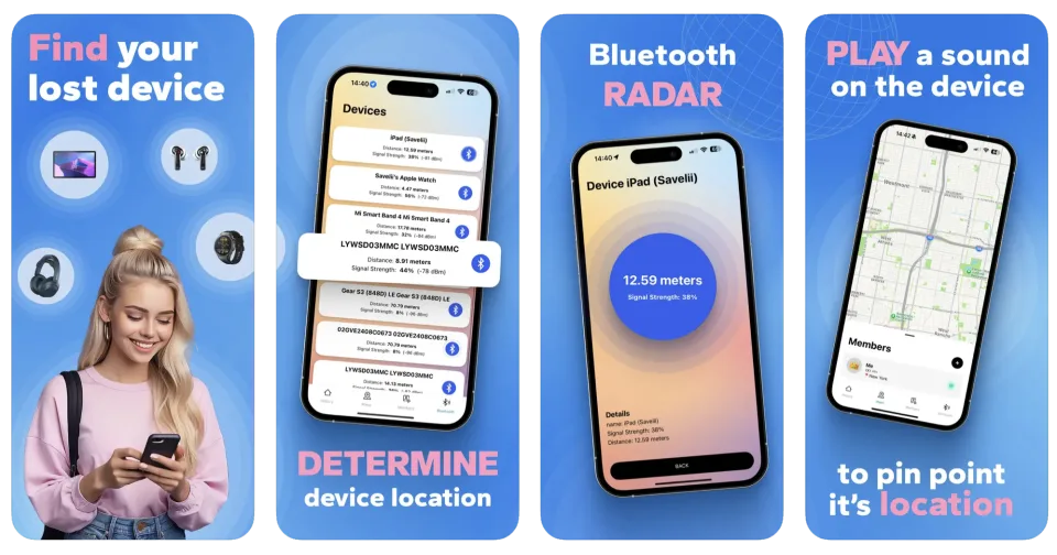 Bluetooth Devices & Air Finder: a Bluetooth device tracker (iOS) app listing thumbnail