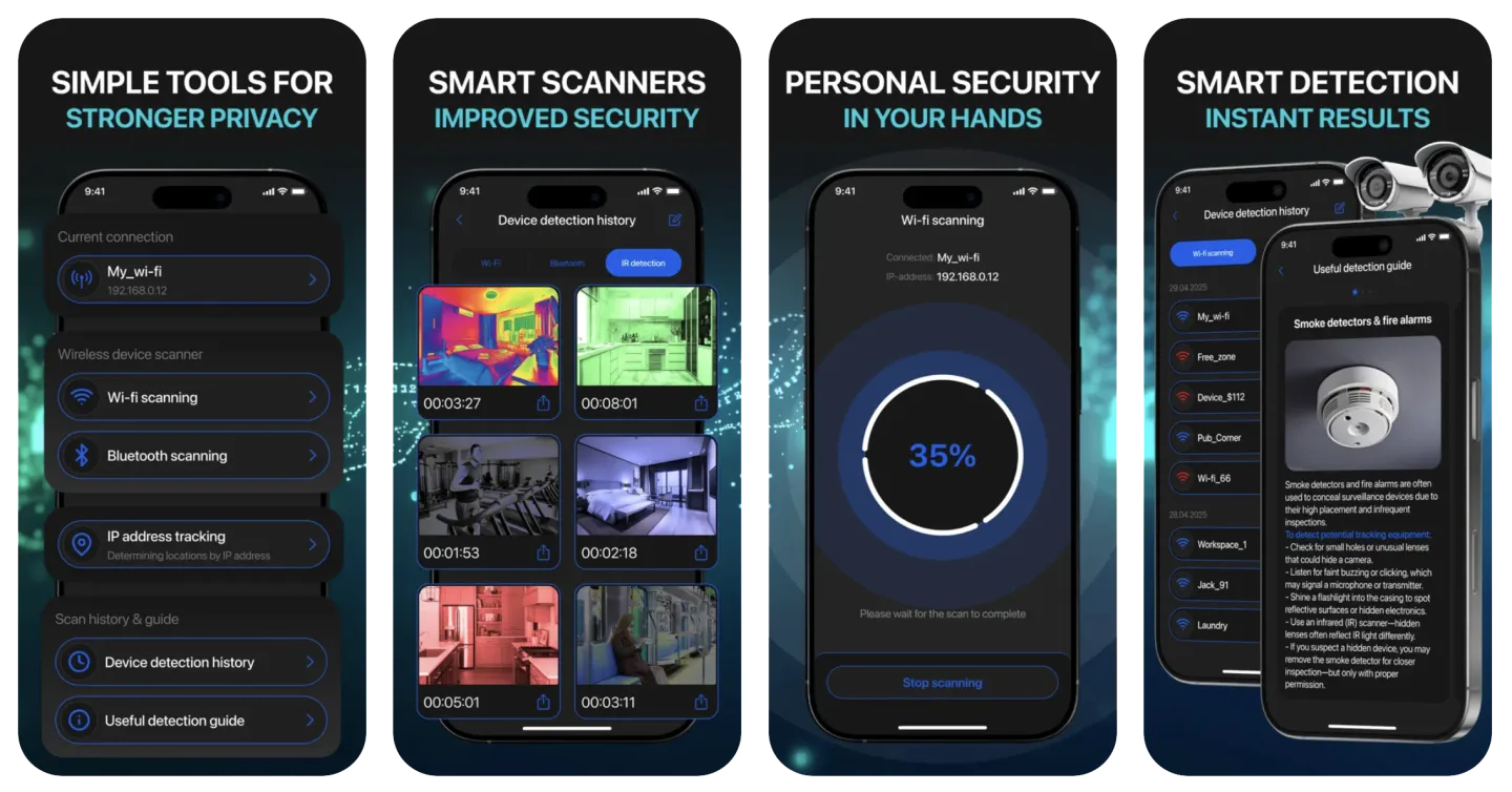 Suspicious Device Cam Detector (iOS) app listing screenshot