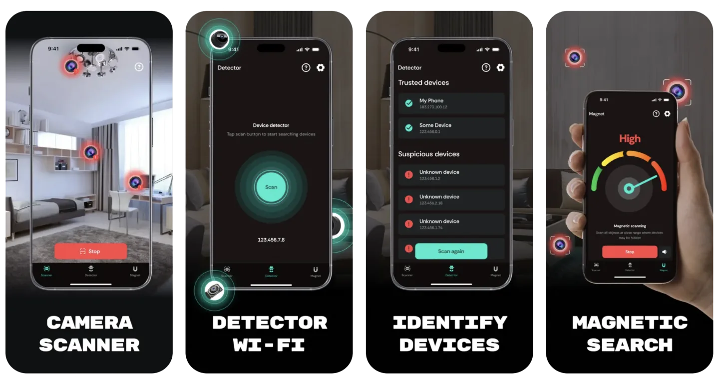 Camera Detector Device Tracker (iOS) app listing screenshot