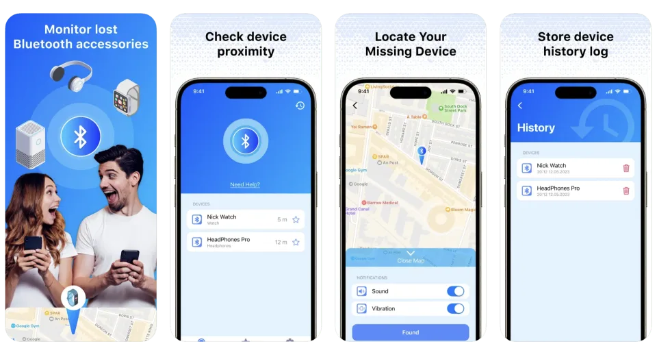 Find My: Air Headphone Phone: a Bluetooth device tracker (iOS) app listing thumbnail