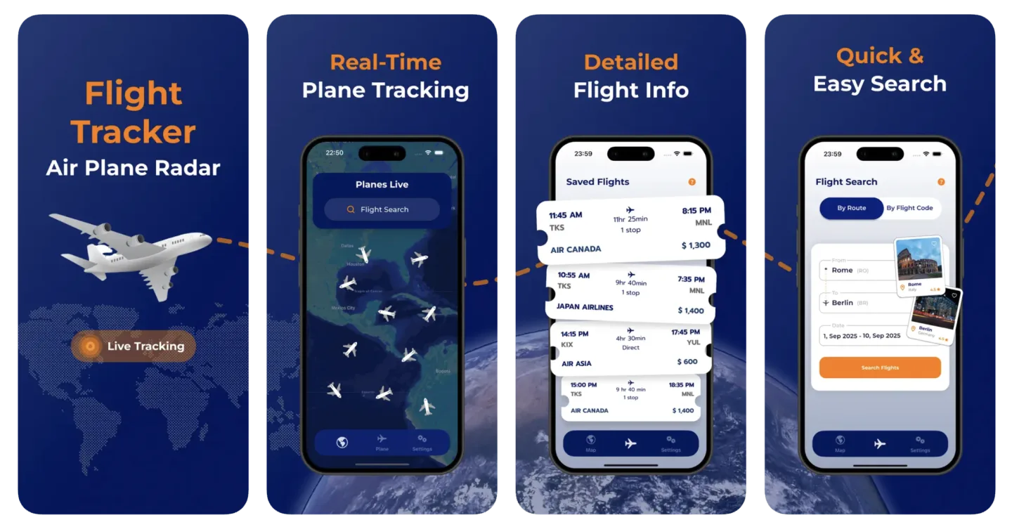 Flight Radar | Flights Tracker (iOS) app listing screenshot
