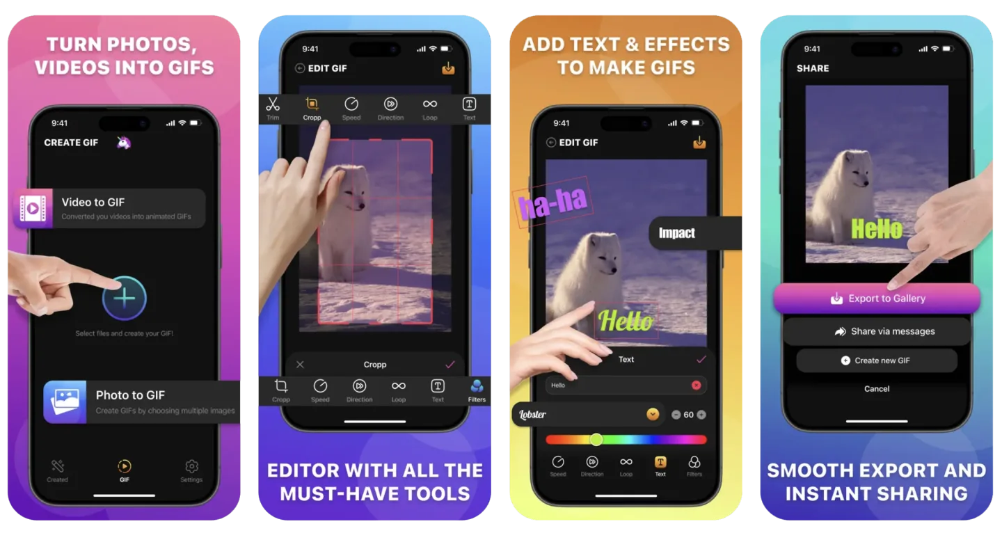 GIF Maker: Emoji & Stickers (iOS) app listing screenshot