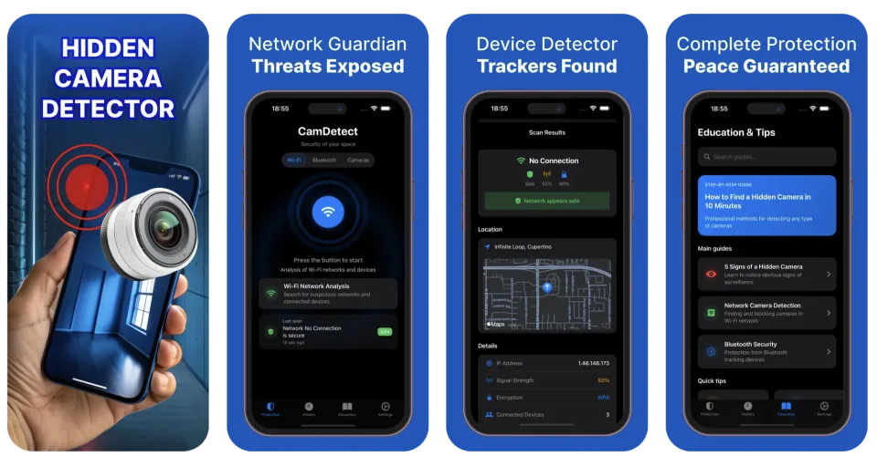 Hidden Camera Detector Spy App (iOS) app listing thumbnail
