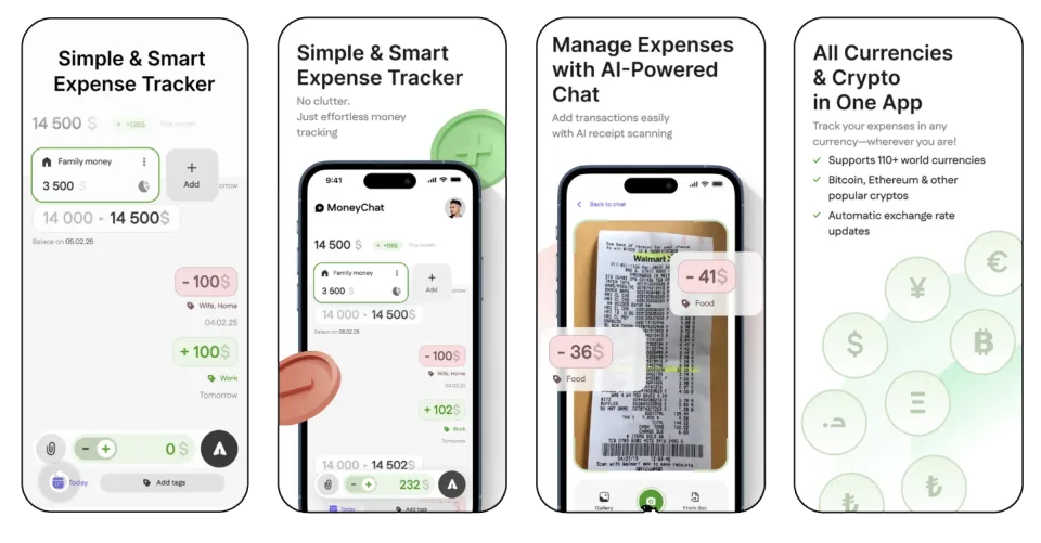 MoneyChat - budget tracker app: AI-Powered budget tracking app (iOS, Android) app listing thumbnail