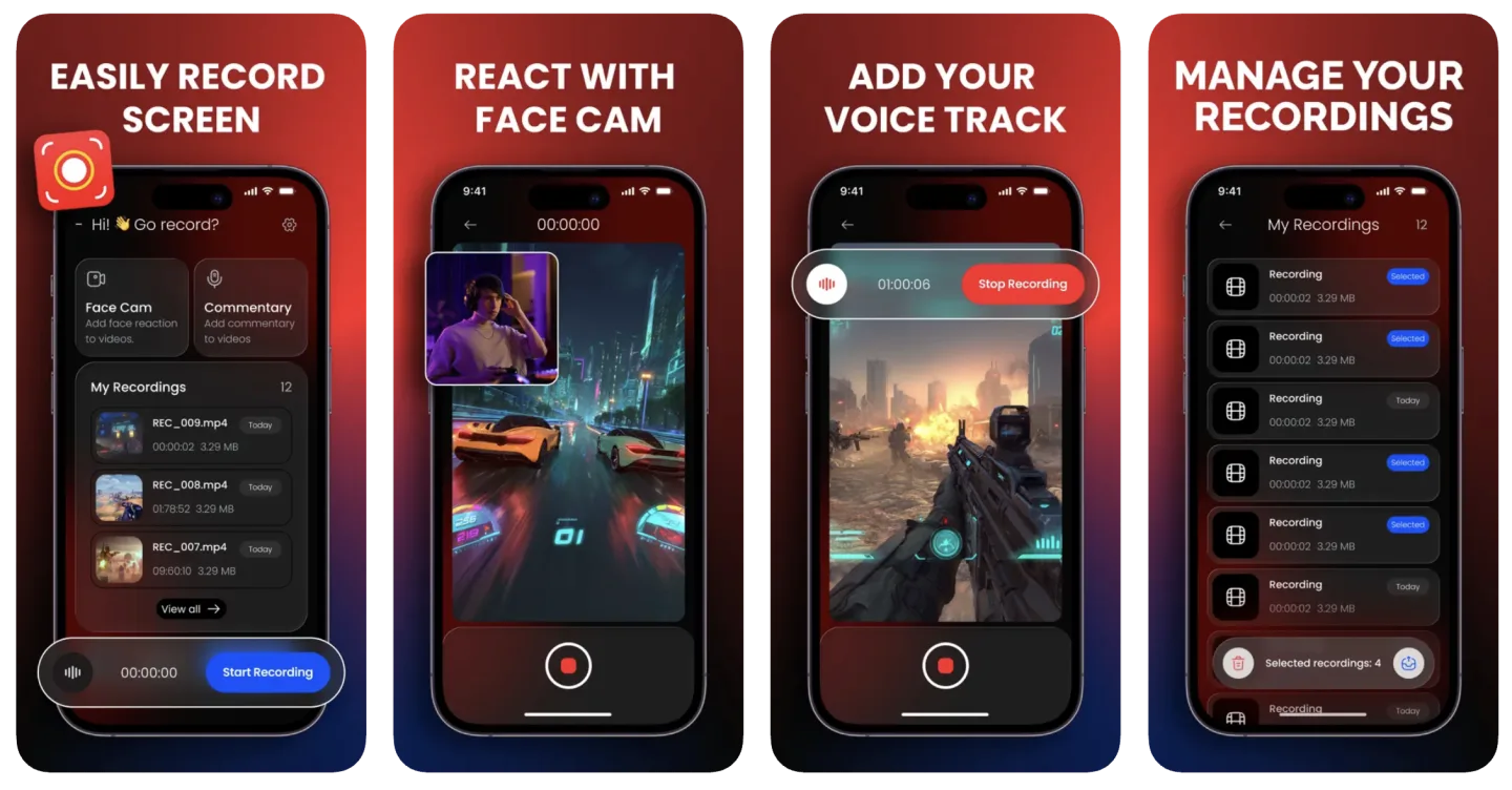 Screen Recorder: REC Cast (iOS) app listing screenshot