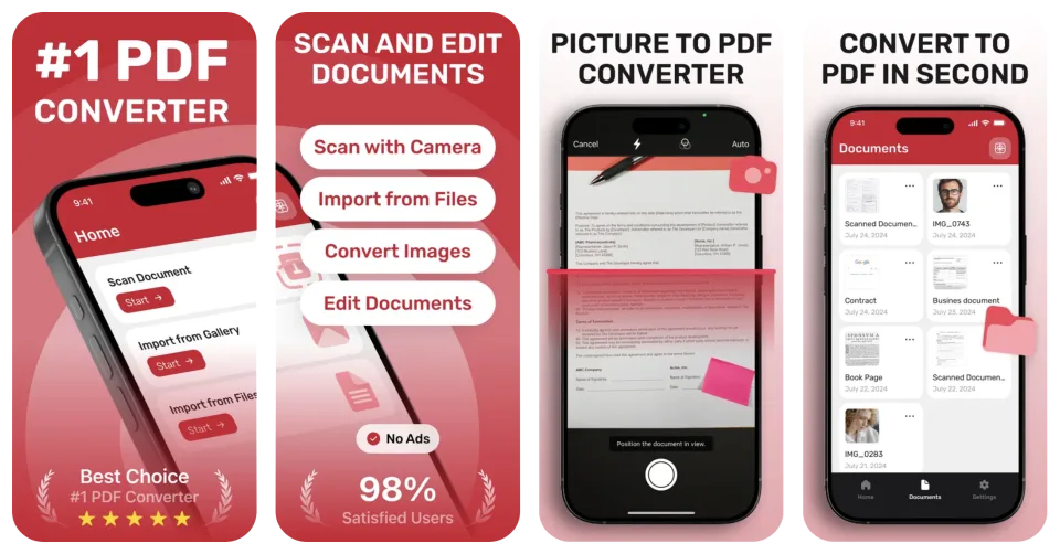 PDF Converter, Photo to PDF (iOS) app listing thumbnail
