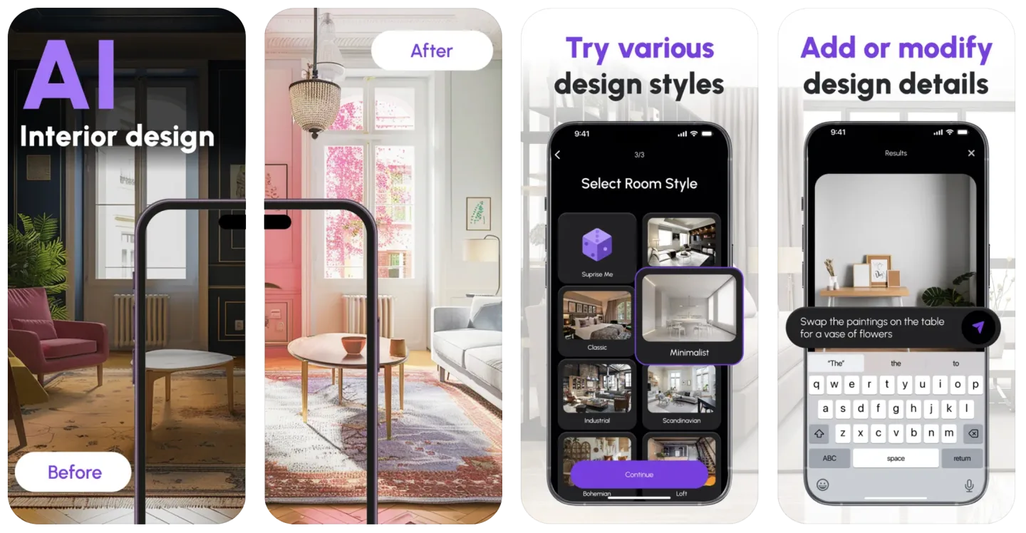 AI Home Design: Room Interior (iOS) app listing screenshot