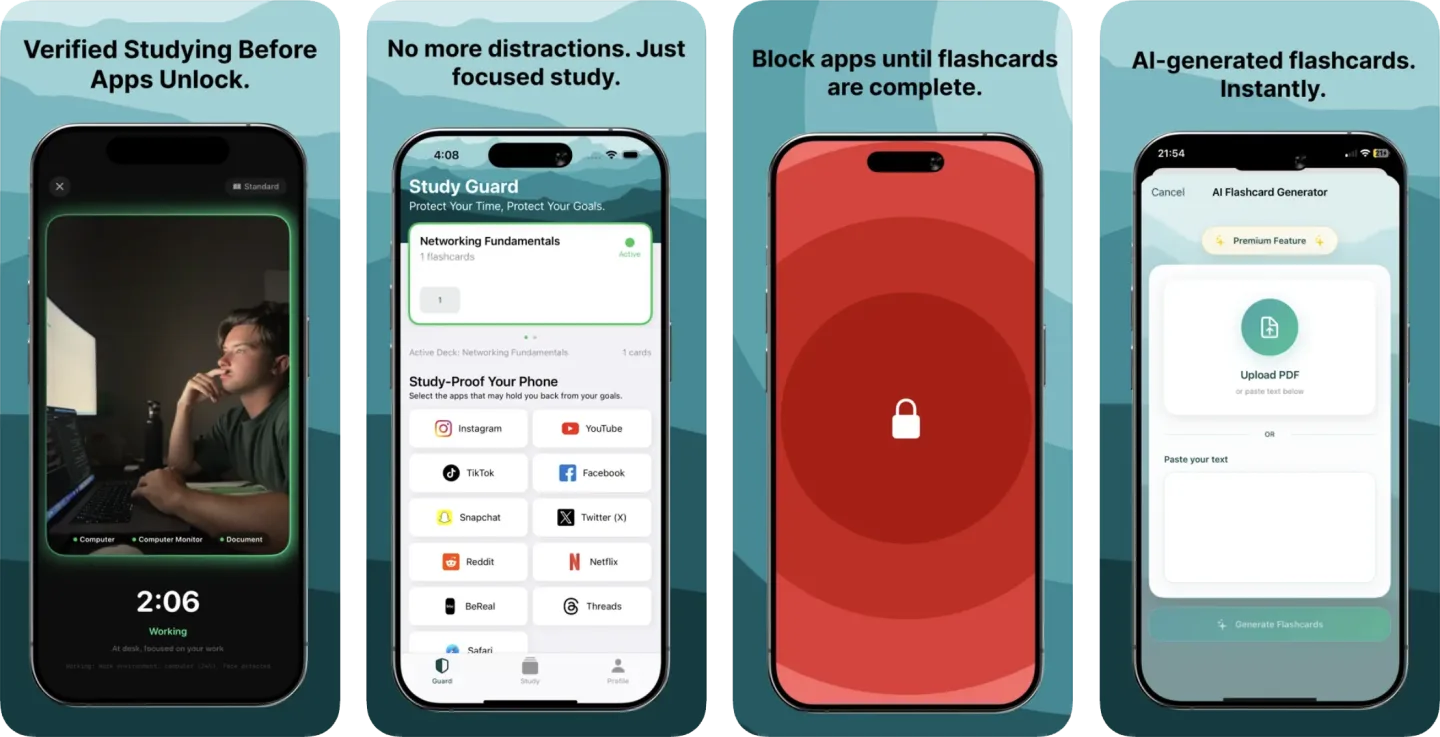 Study Guard: Study & Focus (iOS) app listing screenshot