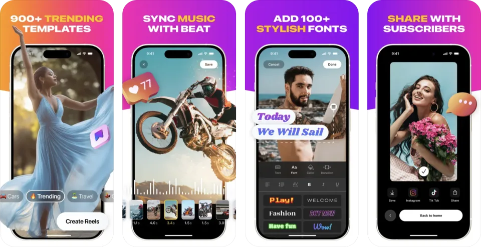 Instagram Reel maker app (iOS) app listing thumbnail