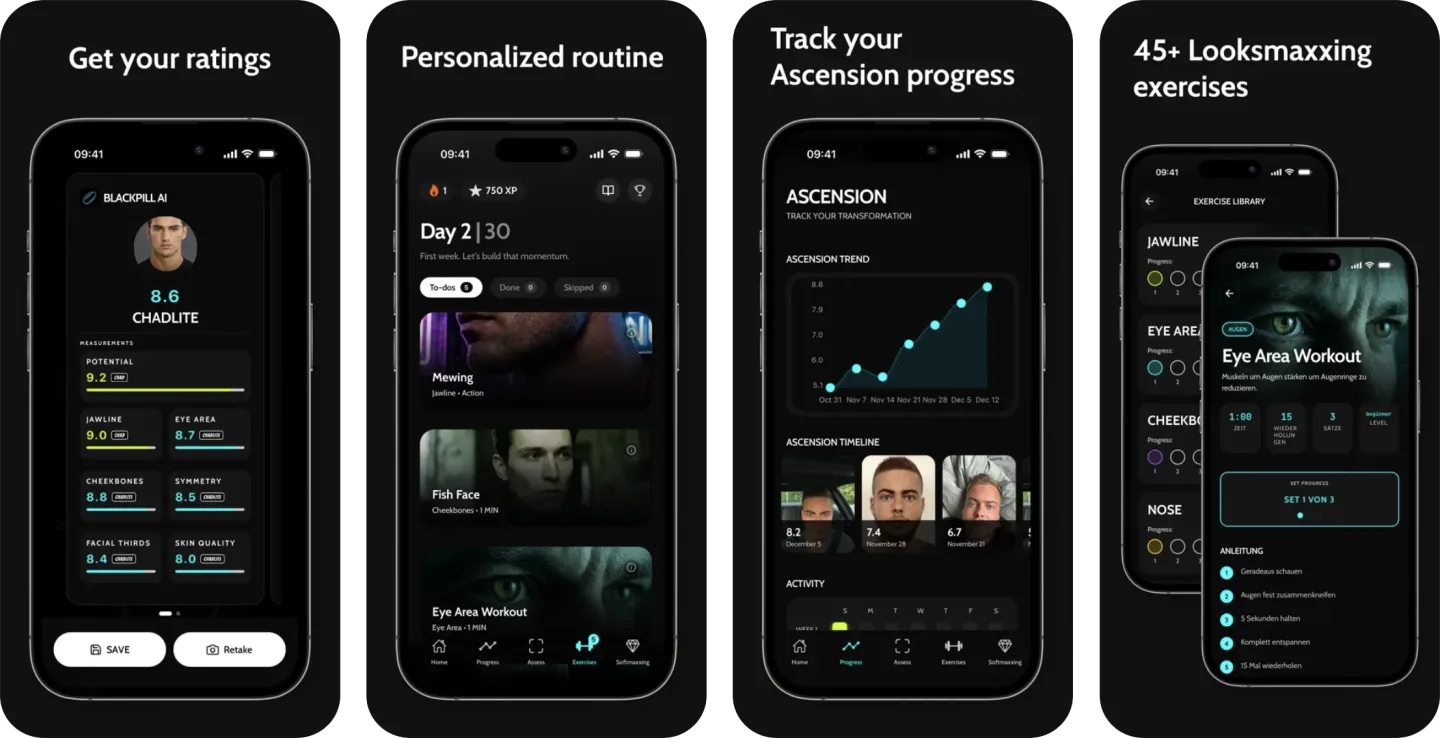 Blackpill AI: Mogged & PSL (iOS) app listing screenshot