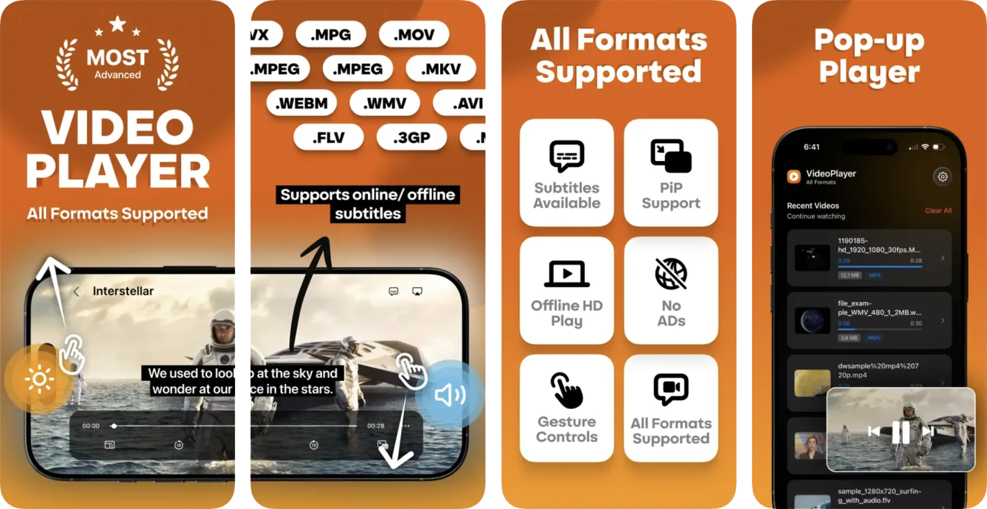 Video Media Player ・All Format (iOS) app listing screenshot