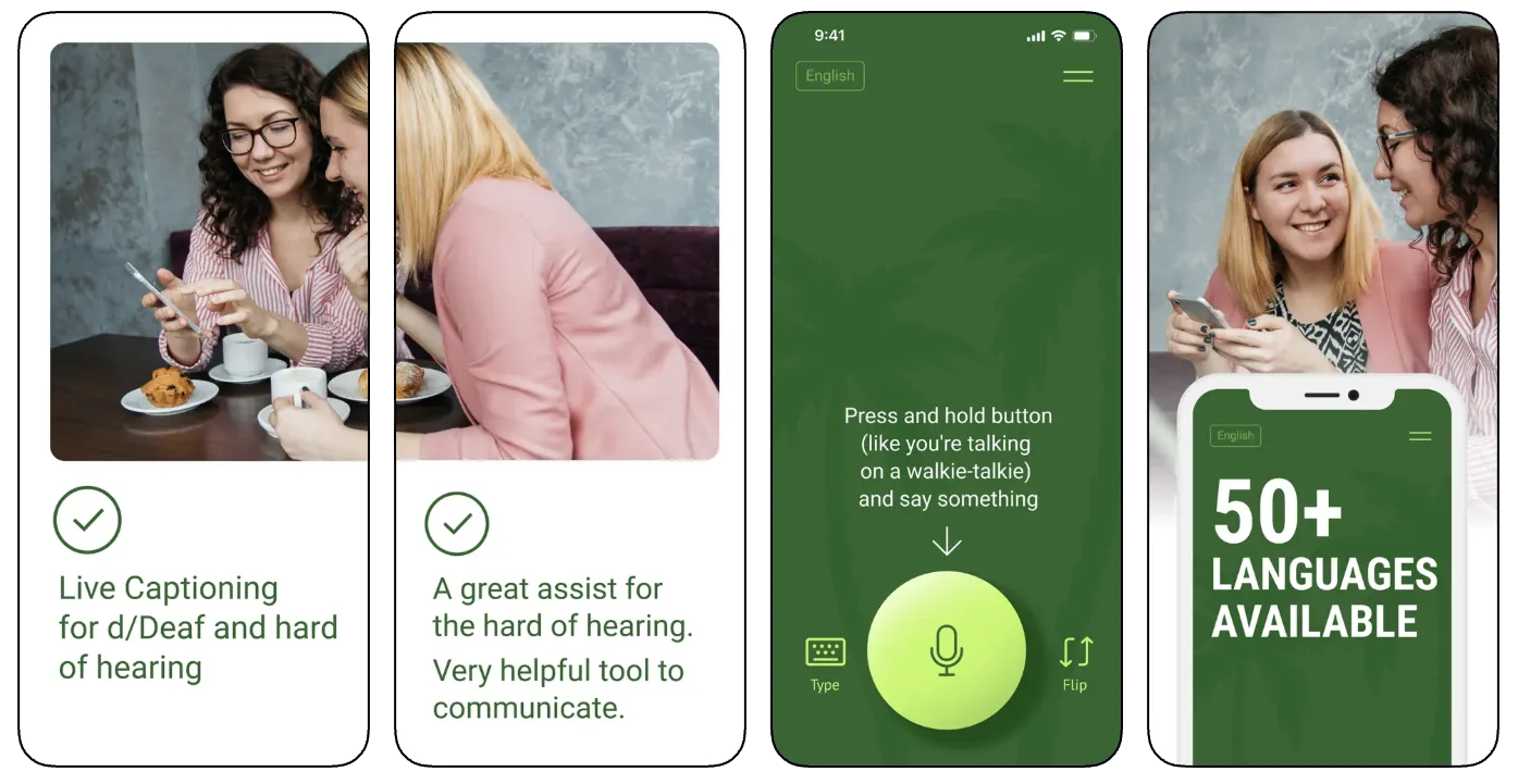 Transcribe Live: Voice to Text (iOS) app listing screenshot