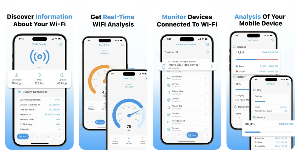 WiFi Analyzer: Network Master: a utility for analyzing Wi-Fi networks (iOS) app listing thumbnail
